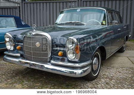 BERLIN - MAY 10 2015: Full-size luxury car Mercedes-Benz 230S (W111) 1966. The 28th Berlin-Brandenburg Oldtimer Day