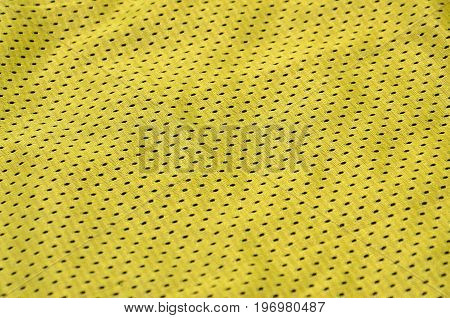 Texture Of Sportswear Made Of Polyester Fiber. Outerwear For Sports Training Has A Mesh Texture Of S