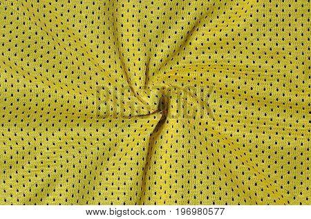Texture Of Sportswear Made Of Polyester Fiber. Outerwear For Sports Training Has A Mesh Texture Of S