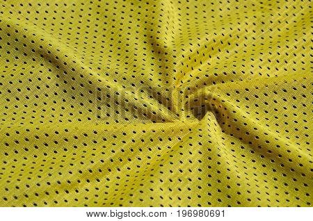 Texture Of Sportswear Made Of Polyester Fiber. Outerwear For Sports Training Has A Mesh Texture Of S