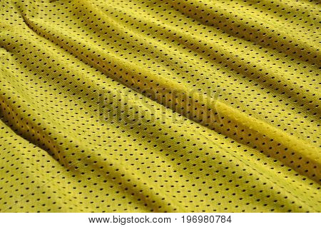 Texture Of Sportswear Made Of Polyester Fiber. Outerwear For Sports Training Has A Mesh Texture Of S