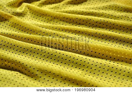 Texture Of Sportswear Made Of Polyester Fiber. Outerwear For Sports Training Has A Mesh Texture Of S