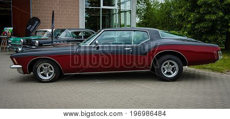 PAAREN IM GLIEN GERMANY - MAY 23 2015: Personal luxury car Buick Riviera (Third generation) 1972. The oldtimer show in MAFZ.