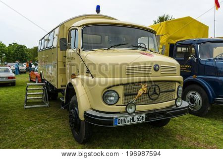 PAAREN IM GLIEN GERMANY - MAY 23 2015: Truck Mercedes-Benz LA 710 1967. The oldtimer show in MAFZ.