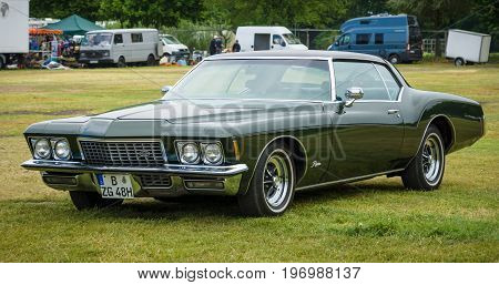 PAAREN IM GLIEN GERMANY - MAY 23 2015: Personal luxury car Buick Riviera (Third generation). The oldtimer show in MAFZ.
