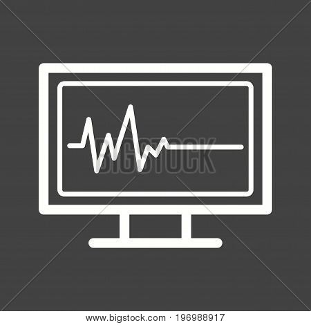 Life, death, ecg icon vector image.Can also be used for funeral. Suitable for mobile apps, web apps and print media.
