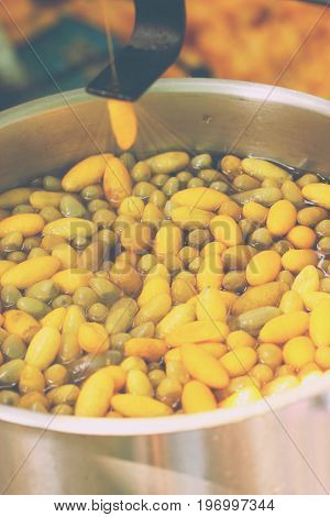 Cocoon Is Treated With Boiling Water For Prepare a Silk
