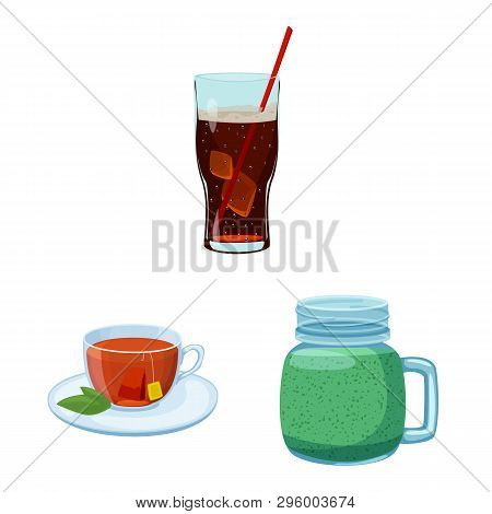 Vector Design Of Drink And Bar Symbol. Collection Of Drink And Party Stock Vector Illustration.