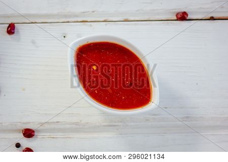 Red Salsa, Adjika Or Chatney Sauce, Great Image For Your Needs.
