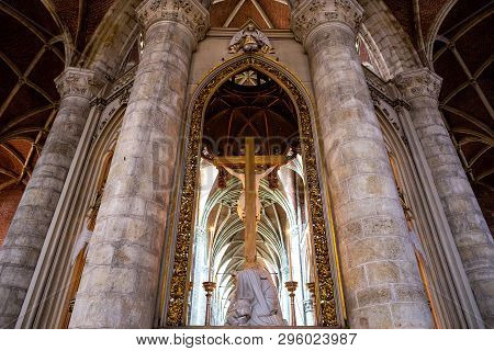 Interiors Of Saint Michael Cathedral, Ghent, Belgium