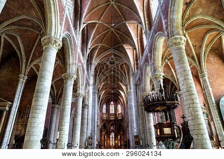 Interiors Of Saint Michael Cathedral, Ghent, Belgium