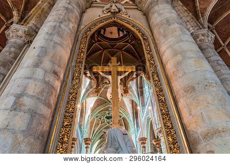 Interiors Of Saint Michael Cathedral, Ghent, Belgium