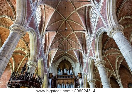 Interiors Of Saint Michael Cathedral, Ghent, Belgium