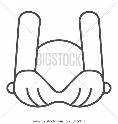 Bra Thin Line Icon. Woman Underware Vector Illustration Isolated On White. Brassiere Outline Style D