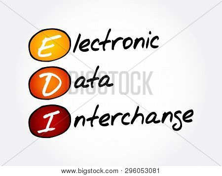 Edi - Electronic Data Interchange Acronym, Business Concept Background