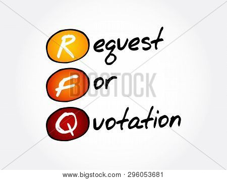 Rfq - Request For Quotation Acronym, Business Concept Background