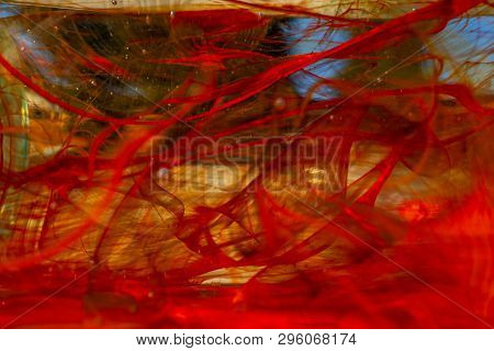 Glass Blocks Background, Glas Wall Texture With Colors Inside, Glass With Cooler Inside,