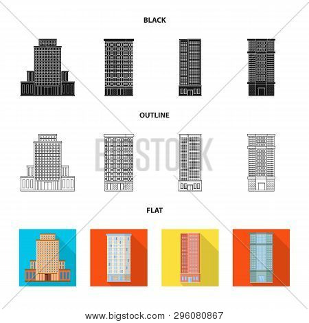 Vector Illustration Of Municipal And Center Icon. Set Of Municipal And Estate   Stock Vector Illustr
