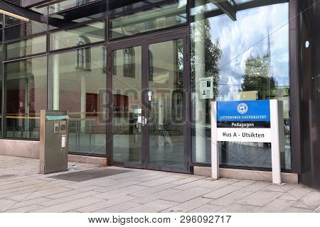Gothenburg, Sweden - August 26, 2018: Goteborgs Universitet - University Of Gothenburg, Sweden. It I