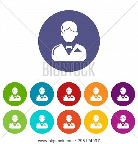 Croupier Icons Color Set For Any Web Design On White Background