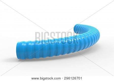 Plastic Ribbed Hose On White Background 3d Illustration