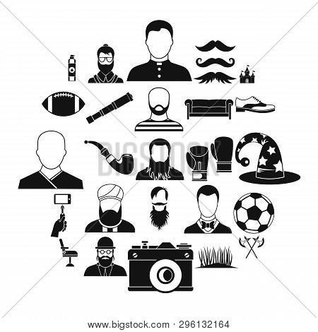 Selfie Icons Set. Simple Set Of 25 Selfie Icons For Web Isolated On White Background
