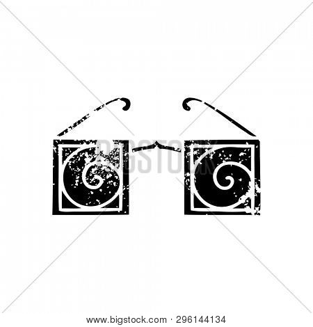 distressed symbol of a hypno glasses