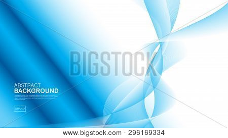 Blue Wave Background, Abstract Texture, Cover Design, Geometric Vector, Graphic, Minimal, Flyer Temp