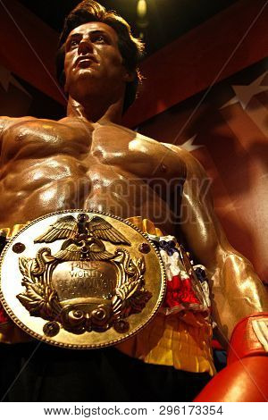 Los Angeles, Usa - Oct 08, 2015: Sylvester Stallone As Rocky Balboa In Madame Tussauds Hollywood Wax
