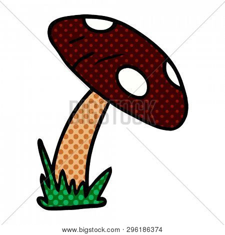 hand drawn cartoon doodle of a toad stool
