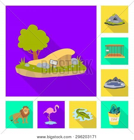 Isolated Object Of Safari  And Animal Symbol. Set Of Safari  And Fun  Stock Vector Illustration.