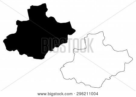 Relizane Province (provinces Of Algeria, Peoples Democratic Republic Of Algeria) Map Vector Illustra