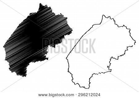 Lviv Oblast Map Vector....