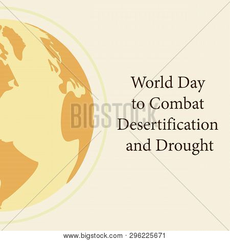 Global Environmental Problems.vector Design Postcards For World Day To Combat Desertification And Dr