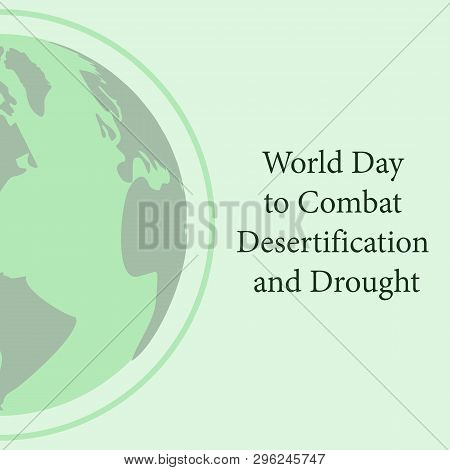 Global Environmental Problems.vector Design Postcards For World Day To Combat Desertification And Dr