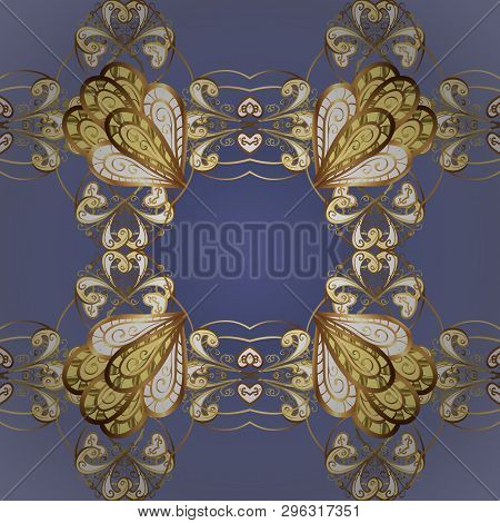 Classic Style. Graceful, Delicate Ornamentation In The Rococo Style. Seamless In Baroque Style. Vect