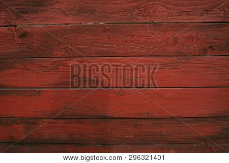 Background Of Red Flaky Wood Backdrop Of Red Colored Wooden Panels With Aged Flaky Surface