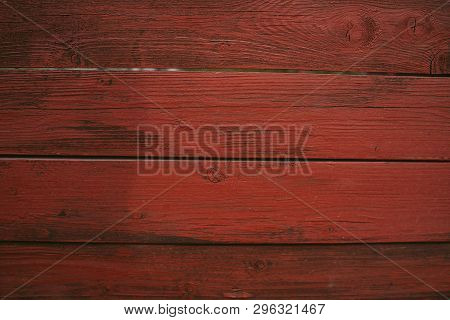 Background Of Red Flaky Wood Backdrop Of Red Colored Wooden Panels With Aged Flaky Surface