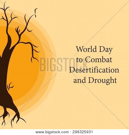 Global Environmental Problems.vector Design Postcards For World Day To Combat Desertification And Dr