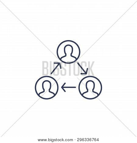 People Interacting, Team Interaction, Line Icon, Eps 10 File, Easy To Edit