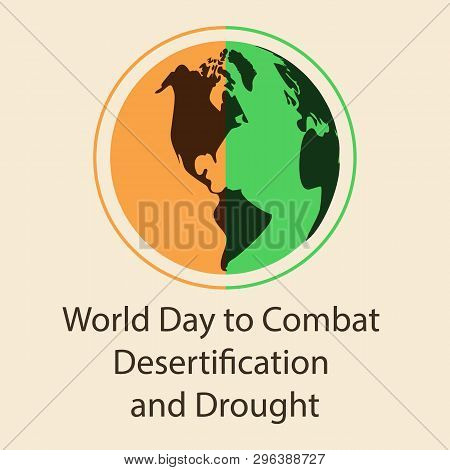 Global Environmental Problems.vector Design Postcards For World Day To Combat Desertification And Dr