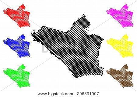 Wasit Governorate (republic Of Iraq, Governorates Of Iraq) Map Vector Illustration, Scribble Sketch 