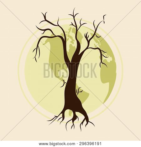 Global Environmental Problems.vector Design Postcards For World Day To Combat Desertification And Dr