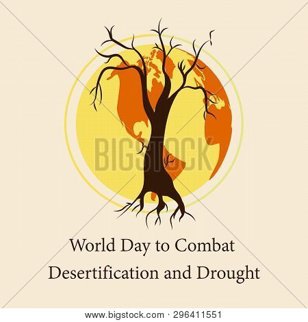 Global Environmental Problems.vector Design Postcards For World Day To Combat Desertification And Dr