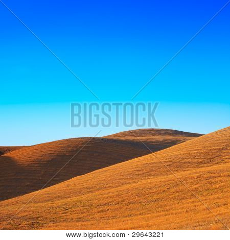 Tuscany: typowy krajobraz. Wzgórza w pobliżu Volterra