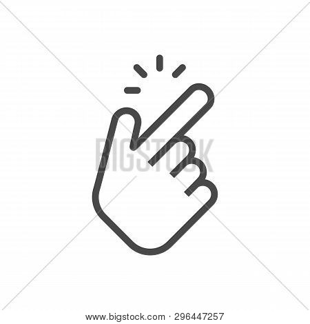 Shap Finger Icon. Shap Finger Pointer Isolated On White Background. Vector