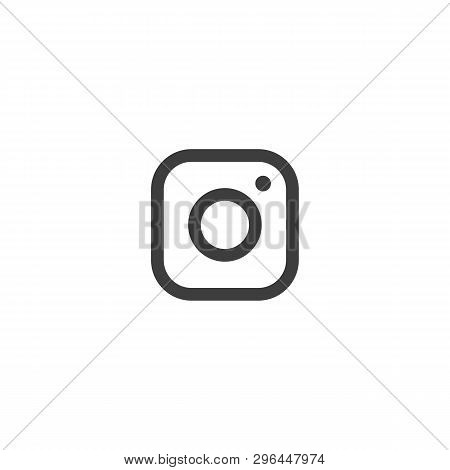 Camera Icon On White Background. Vector Design