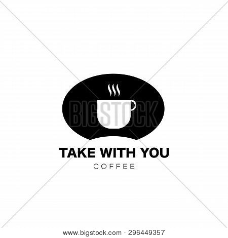 Coffee Take With You. Cup Icon In Flat Style. Drink Coffee On Work. Vector