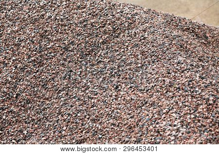 Heap Of Gravel  At Dry Sunny Summer Day