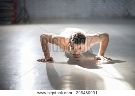 An Man On Capoeira Training Doing Push Ups